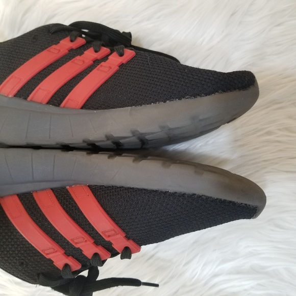 ADIDAS CloudFoam Comfort Sneakers Black With Red SIZE 7.5 Men,Women 8.5 - Picture 13 of 17